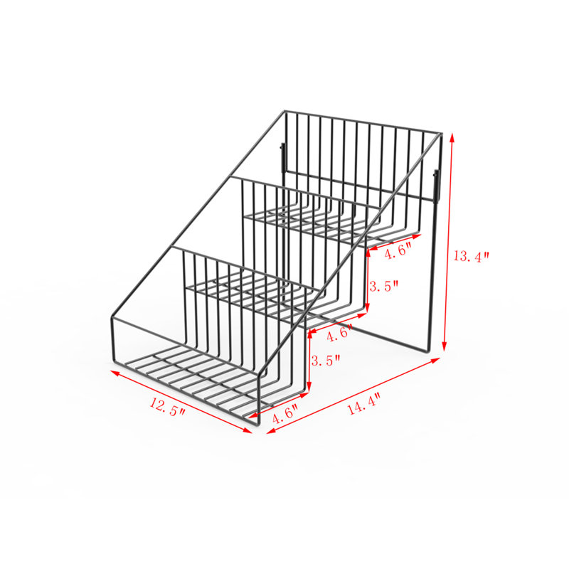 Rebrilliant Wire Store Fixture Countertop Retail Display Rack Tiers